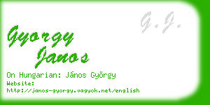 gyorgy janos business card